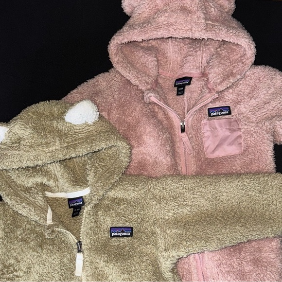 Patagonia Infant Fleece Bunting in Tan and Pink Size 6/12 and 12/18 months - Picture 2 of 10